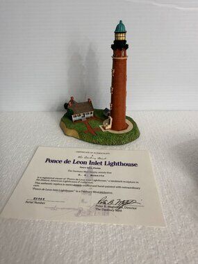 Ponce De Leon Inlet Lighthouse Sculpture By Danbury Mint With COA Historic Ameri